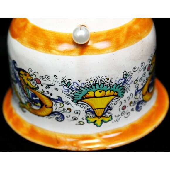 MOMA Deruta Ceramiche Artigianali Dragon Italian Pottery Bell Fima Forti - Picture 5 of 12